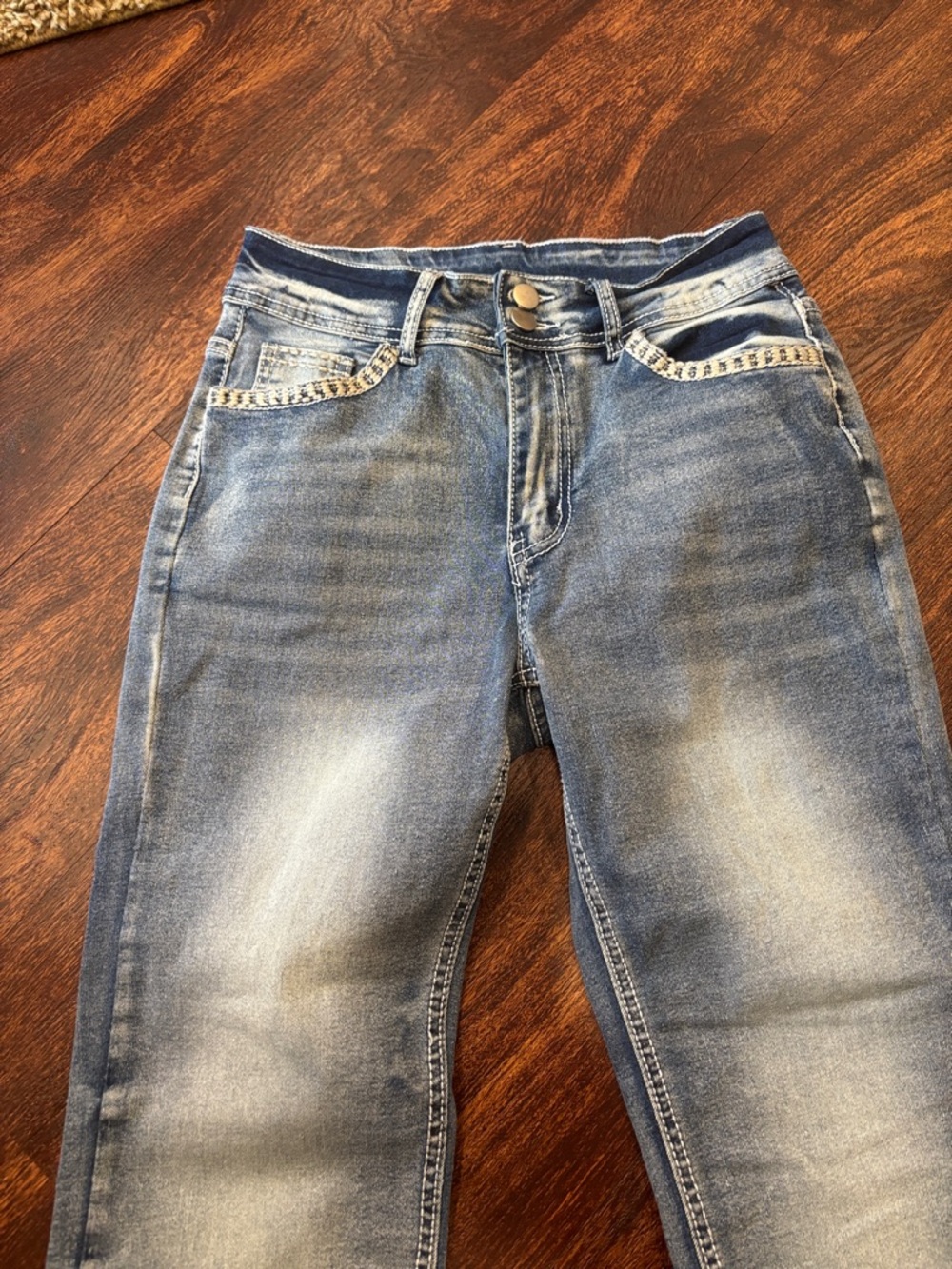 Men's Blue Washed Jeans - Classic Comfortable Fit